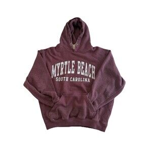 Womens Myrtle Beach hoodie maroon By Pacific And Company, Size medium